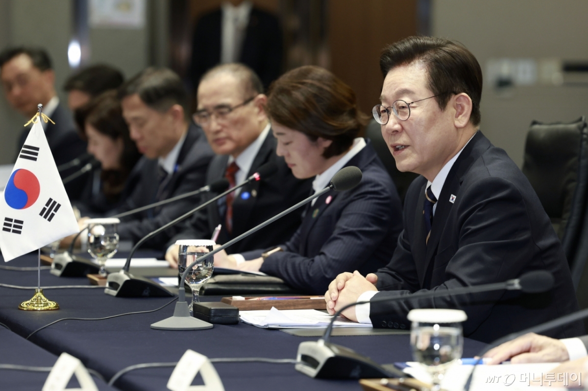 [부산=뉴시스] 최동준 기자 = 이재명 대통령이 30일 부산 누리마루 APEC 하우스에서 열린 한일 정상회담에서 발언하고 있다. 2025.09.30. photocdj@newsis.com /사진=최동준