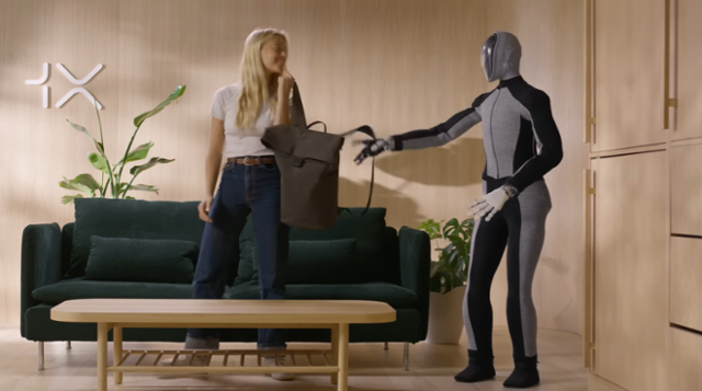 노르웨이 기업 1X테크놀로지스가 개발한 휴머노이드 로봇 '네오' /사진=유튜브 캡처