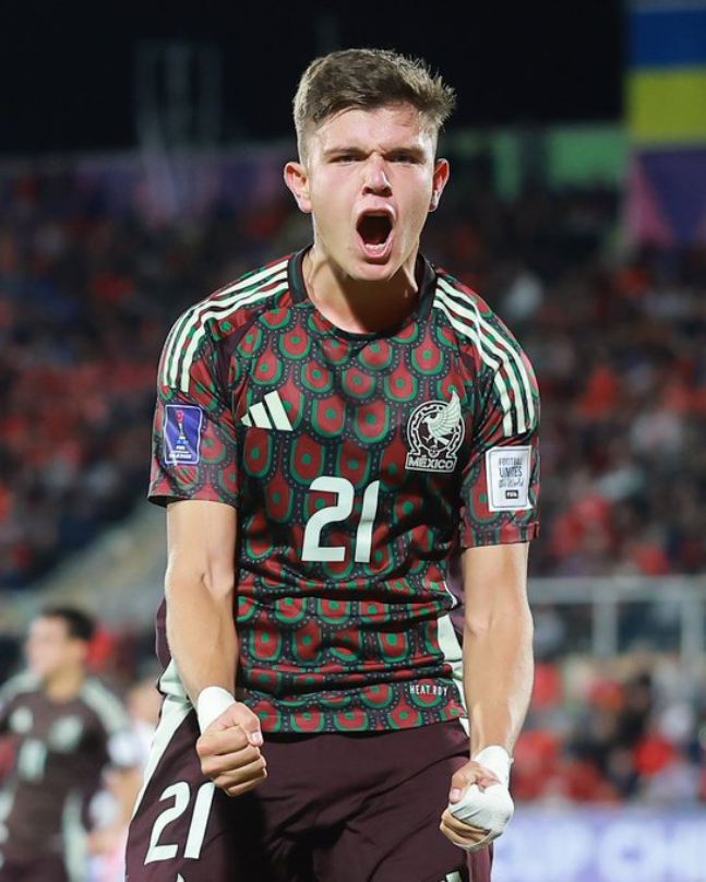 득점 직후 포효하고 있는 멕시코 20세 이하(U-20) 대표팀 타디엘 히메네스. /사진=FIFA 제공