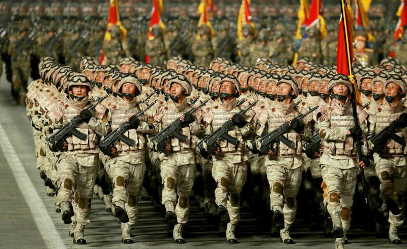 북한군이 2022년 4월 열병식에 나선 모습. / 사진=뉴스1(노동신문)