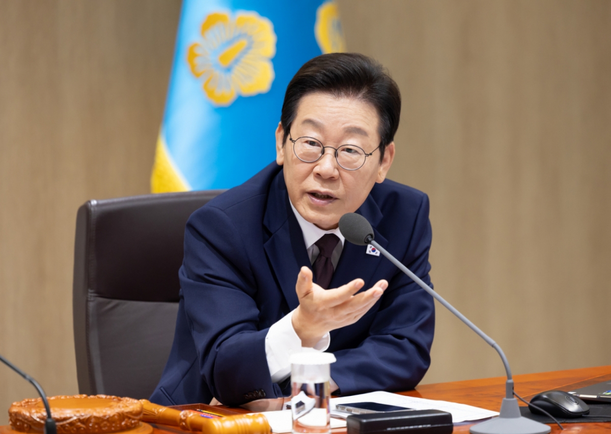이재명 대통령이 14일 서울 용산 대통령실 청사에서 열린 국무회의에서 발언하고 있다. /사진=뉴스1(대통령실 제공).