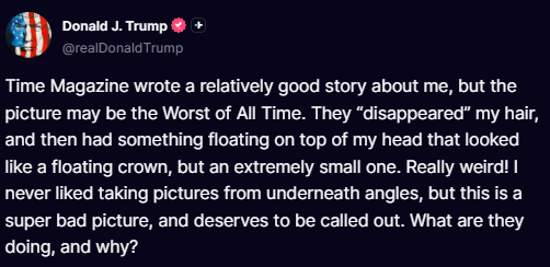 /사진=도널드 트럼프 미국 대통령 트루스소셜