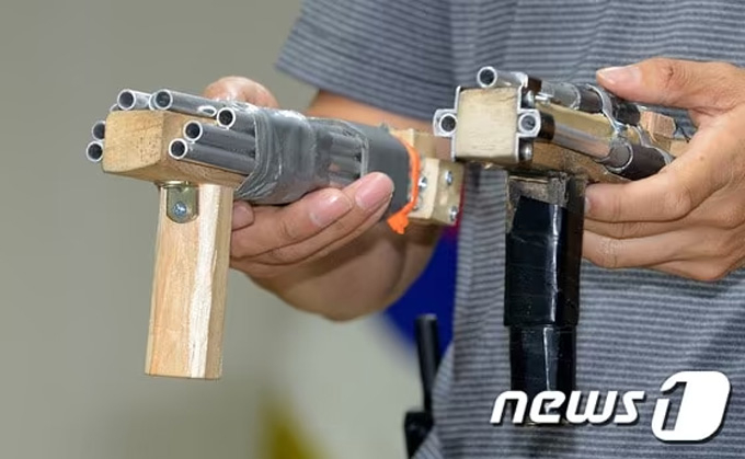 성병대가 범행을 위해 제작한 사제 총기의 모습. /사진=뉴스1