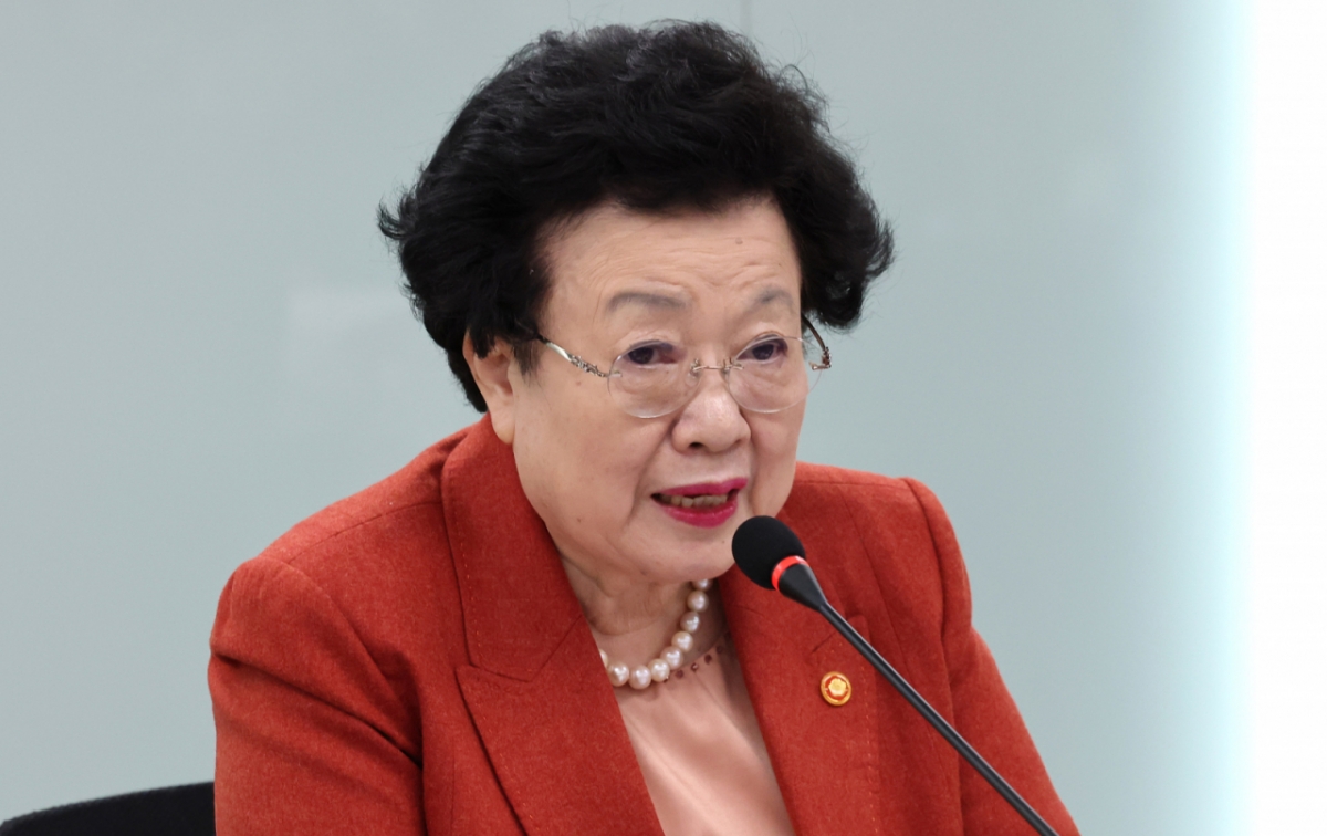 이배용 국가교육위원회 위원장이 지난 2월14일 서울 종로구 정부서울청사에서 열린 제43차 국가교육위원회 회의에서 모두발언을 하고 있다. /사진=뉴스1