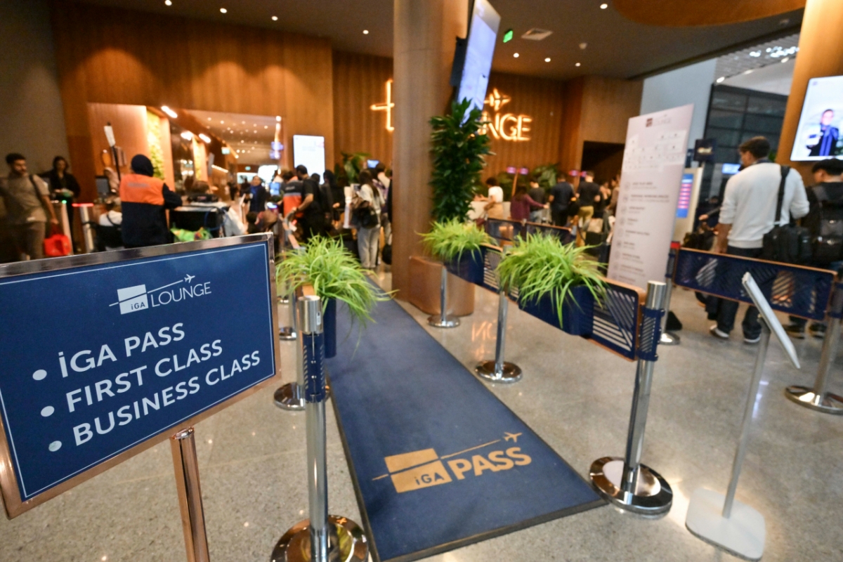 튀르키예 이스탄불국제공항에 마련된 iGA 패스 라운지 입구/사진=인천국제공항 사진 기자단