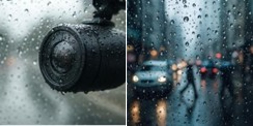 우천시 물방울 붙은 카메라_자율주행 외부 이미지/사진제공=옵트론텍