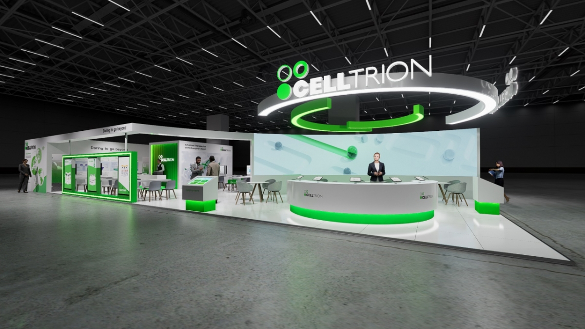 셀트리온은 오는 28일부터 30일(현지시간)까지 사흘간 독일 프랑크푸르트에서 열리는 'CPHI(Convention on Pharmaceutical Ingredients) 월드와이드(Worldwide) 2025'에 참가한다. 셀트리온의 CPHI 부스 예샹 모습. /사진제공=셀트리온