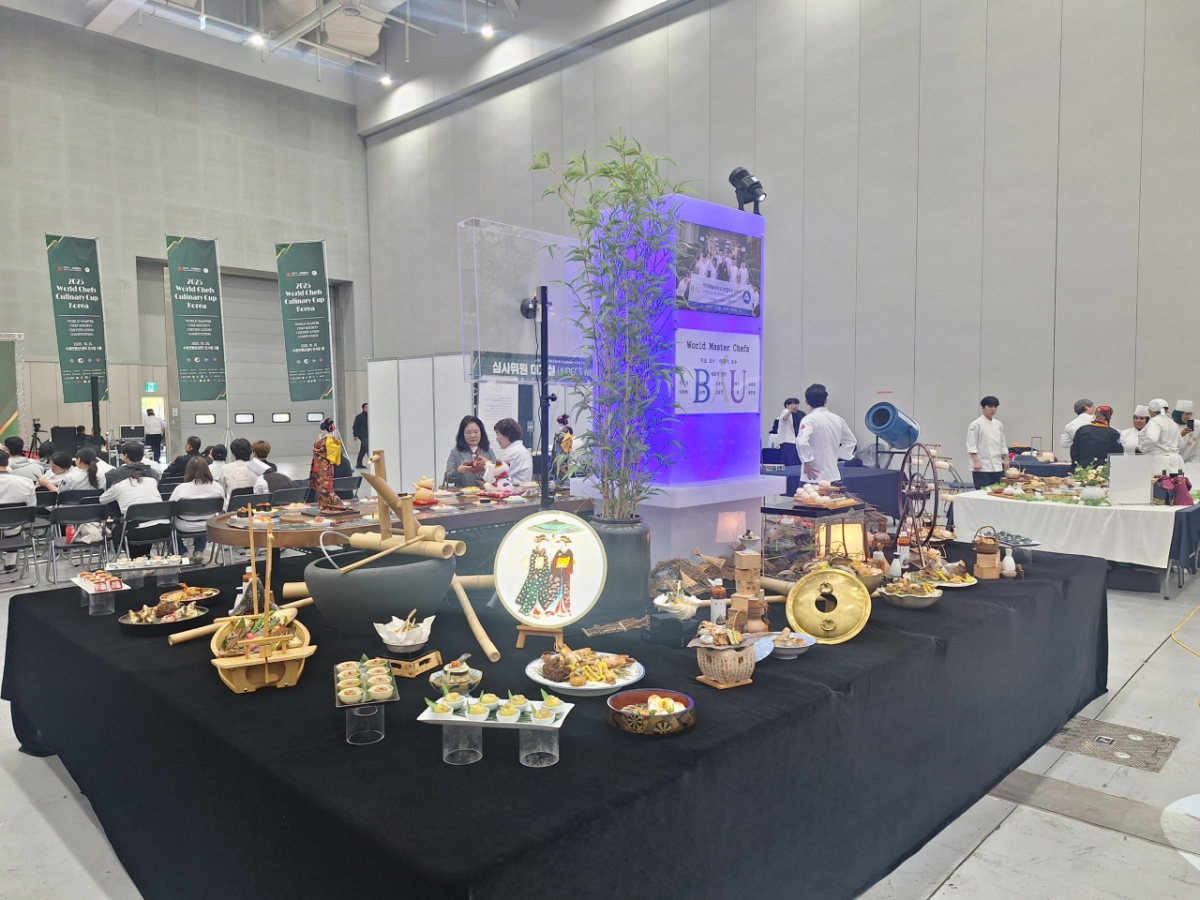 대경대 K-푸드조리전공이 '제12회 월드셰프 컬리너리컵 코리아 국제요리경연대회'에서 선보인 요리들./사진제공=대경대