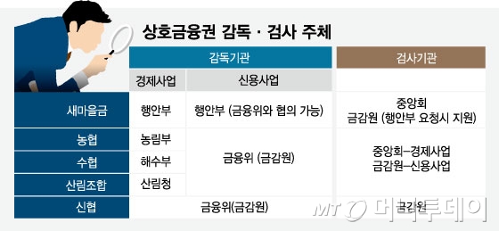 상호금융권 감독·검사 주체/그래픽=임종철