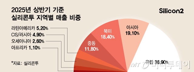 실리콘투 지역별 매출 비중/그래픽=최헌정