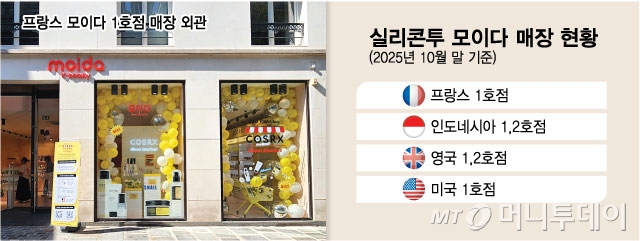 실리콘투 모이다 매장 현황/그래픽=최헌정