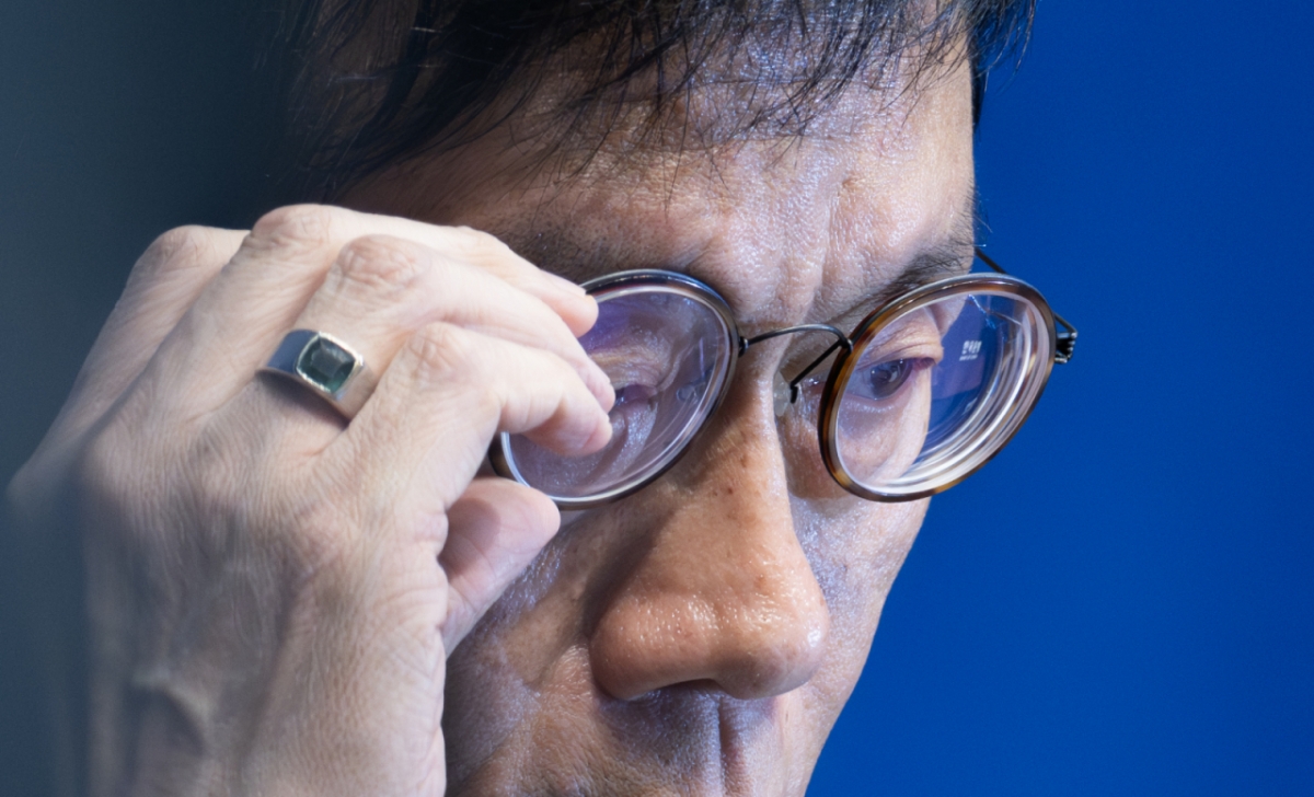 이창용 한국은행 총재가 23일 오전 서울 중구 한국은행에서 열린 금융통화위원회 본회의 후 기자간담회를 하고 있다./사진=뉴시스