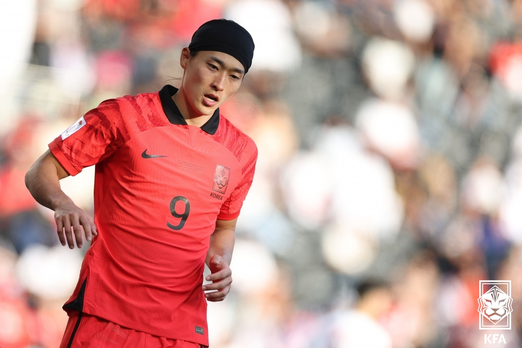 대한민국 축구 국가대표팀 시절 조규성. /사진=대한축구협회 제공