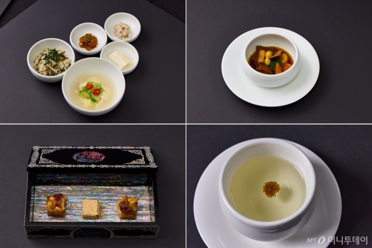 [경주=뉴시스] 최동준 기자 = 대통령실은 아시아태평양경제협력체(APEC) 정상회의 환영 만찬 메뉴로 경주산 식재료를 활용한 나물비빔밥과 갈비찜 등 한국 고유의 맛을 담은 한식과, 파이·캐러멜 디저트 등 서양식 요리가 어우러져, 참석자들에게 아시아·태평양 지역의 화합 정신과 한국의 미식 문화를 선보일 예정이라고 31일 밝혔다. (사진=대통령실 제공) 2025.10.31. photo@newsis.com *재판매 및 DB 금지 /사진=