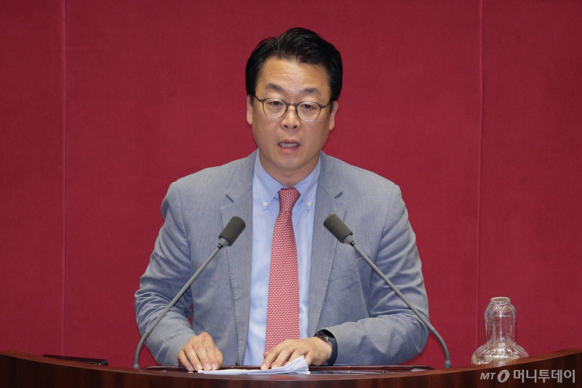 (서울=뉴스1) 신웅수 기자 = 곽규택 국민의힘 의원이 15일 서울 여의도 국회에서 열린 제429회 국회(정기회) 제5차 본회의에서 정치에 관한 대정부 질문을 하고 있다. 2025.9.15/뉴스1 Copyright © 뉴스1. All rights reserved. 무단 전재 및 재배포, AI학습 이용 금지. /사진=(서울=뉴스1) 신웅수 기자