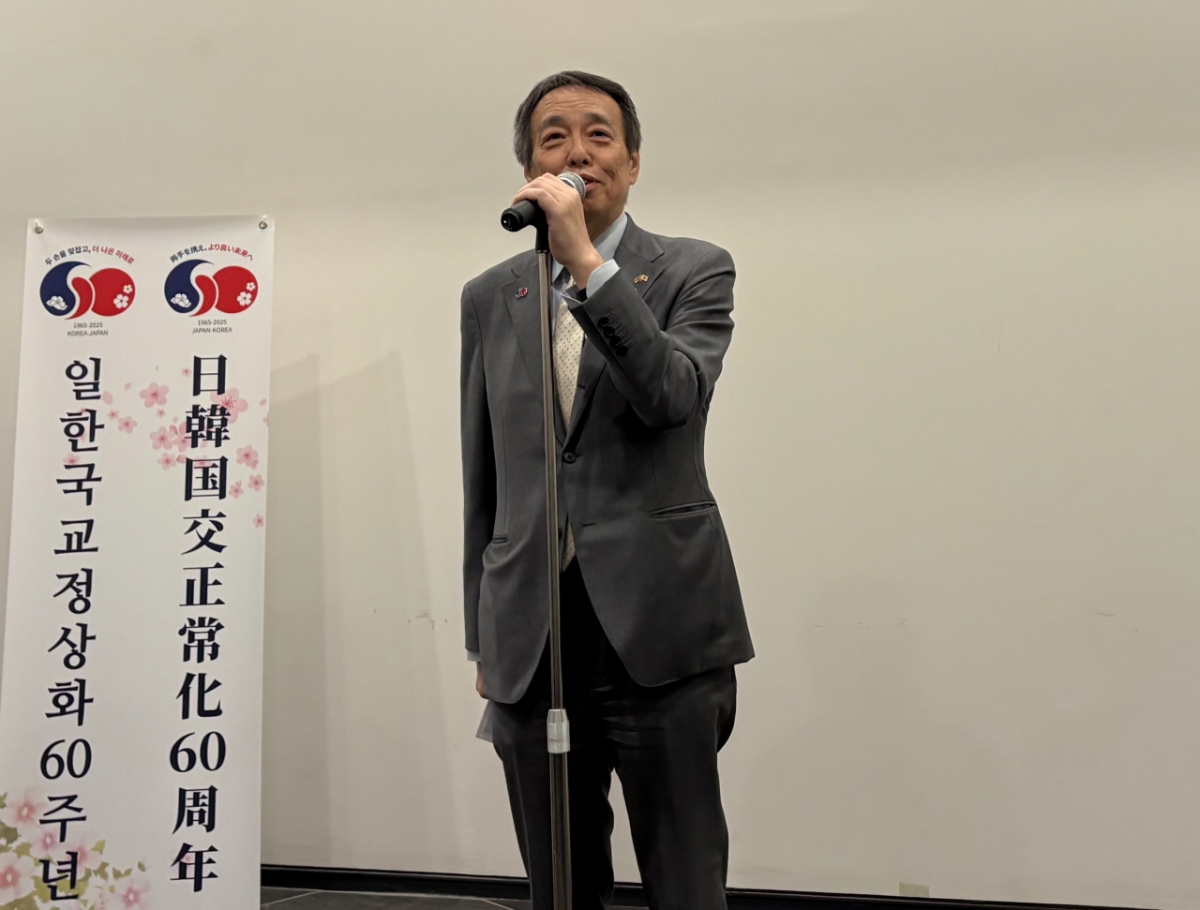 미즈시마 고이치(水嶋光一) 주한일본대사가 지난 6일 밤 9시30분부터 11시까지 서울 서초구 예술의전당 지하 1층에서 한일 국교정상화 60주년 기념 '2025 서울국제음악제' 리셉션을 주최했다. / 사진=김인한 기자