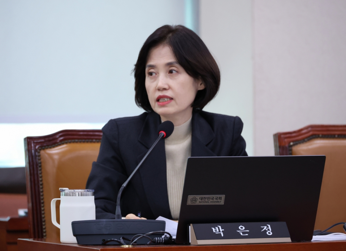 박은정 조국혁신당 의원이 지난달 20일 서울 여의도 국회에서 열린 법제사법위원회 국정감사에서 질의를 하고 있다./사진=뉴시스