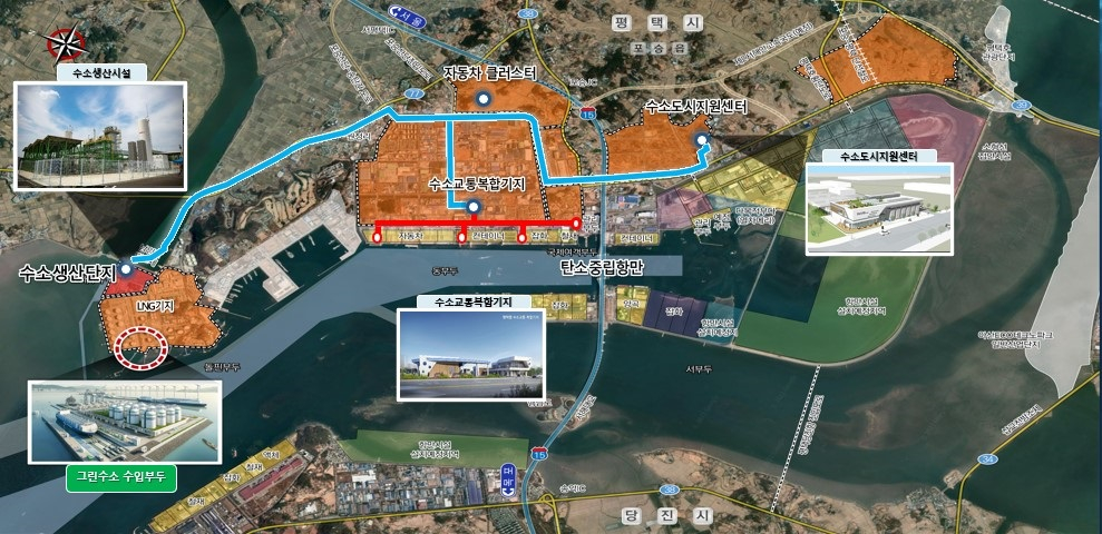 평택항 탄소중립 친환경 그린수소 항만 구축 위치도./사진제공=평택시