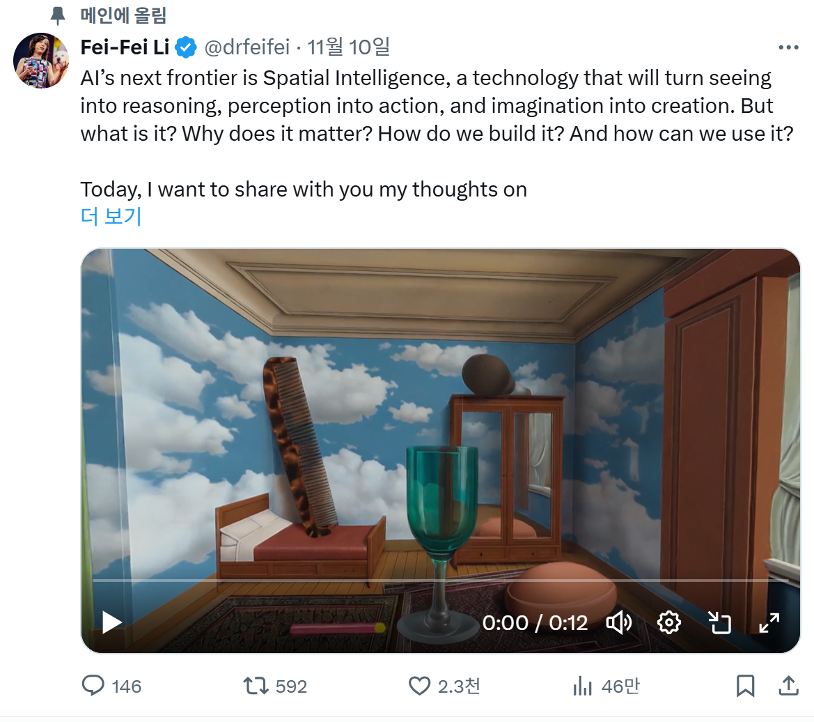 리페이페이 스탠퍼드대 교수 SNS 캡쳐