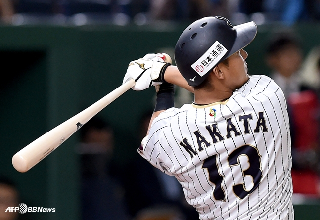 2017 WBC에서 홈런을 쏘아올린 나카타 쇼. /AFPBBNews=뉴스1