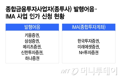 종합금융투자사업자(종투사) 발행어음·IMA 사업 인가 신청 현황/그래픽=이지혜
