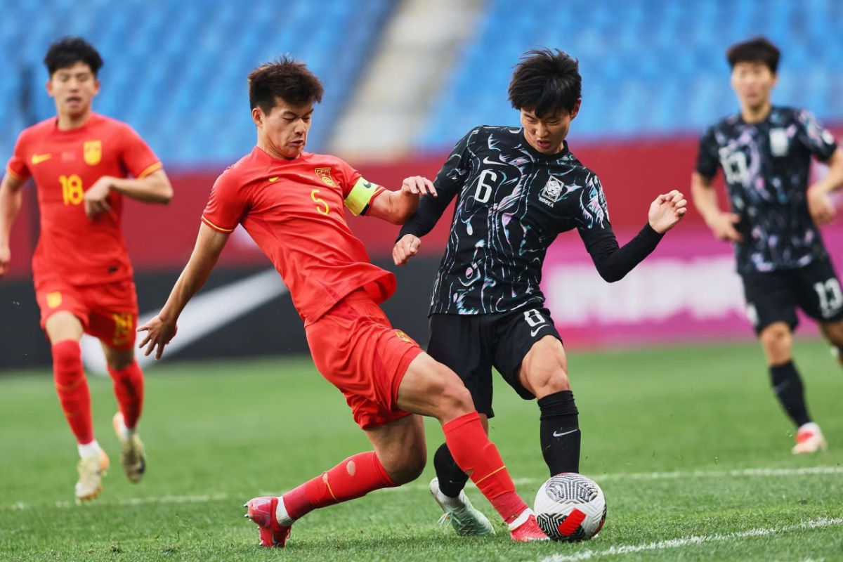 지난 3월 중국 옌층 스포츠센터에서 열린 중국전 경기 모습. /사진=대한축구협회 홈페이지 캡처