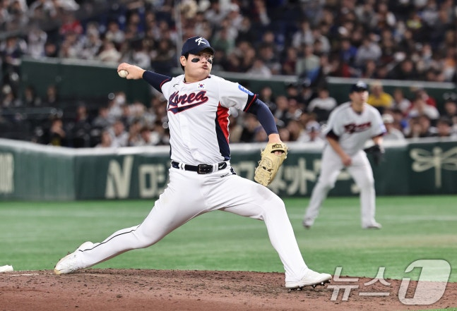9회초 등판한 김서현. /사진=뉴스1