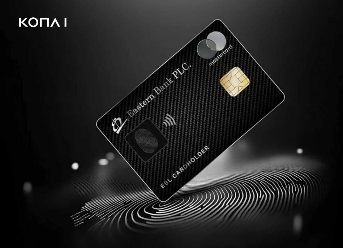 지문인식 메탈카드 이미지./사진제공=코나아이