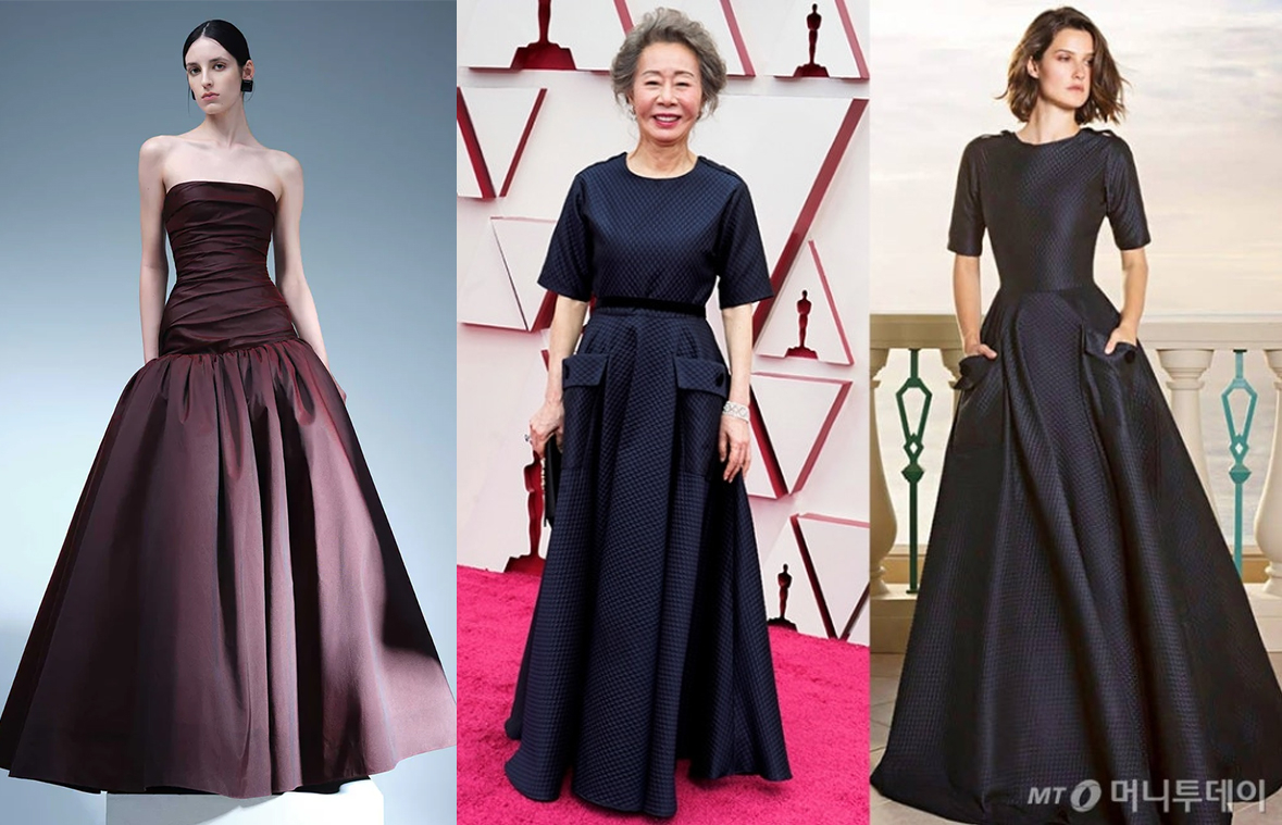 가수 겸 작곡가 이재가 16일(현지 시간) 미국 캘리포니아주 로스앤젤레스의 레이 돌비 볼룸에서 열린 제16회 거버너스 어워즈에 참석했다. 배우 윤여정이 과거 오스카 시상식에서 착용한 드레스와 같은 브랜드로 눈길을 끈다. /AFPNews=뉴스1, 로이터=뉴시스, 마마르 할림