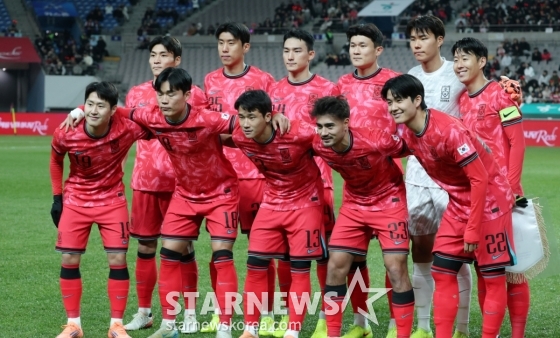 한국 축구대표팀 선발 선수들. /사진=김진경 대기자