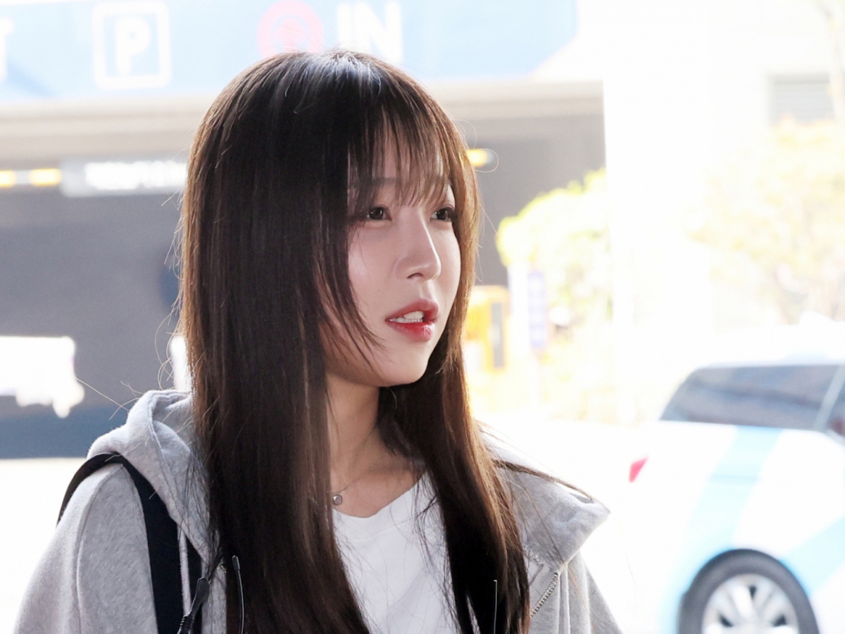 구독자 1000만 여 명을 보유한 '먹방' 유튜버' 쯔양(28·본명 박정원)이 지난 4월 16일 오전 서울 강남경찰서에서 고소인 신분으로 출석, 취재진 질문에 답하고 있다. /사진=뉴스1