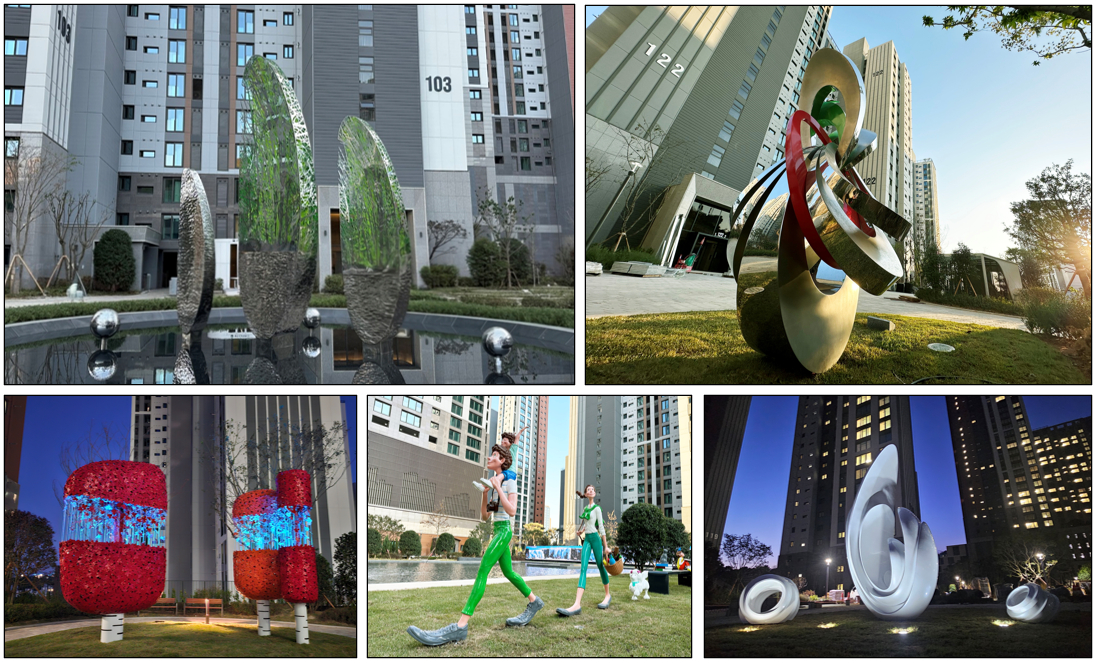 두산위브더제니스 오션시티'에 설치된 5점의 예술작품/사진제공=두산건설