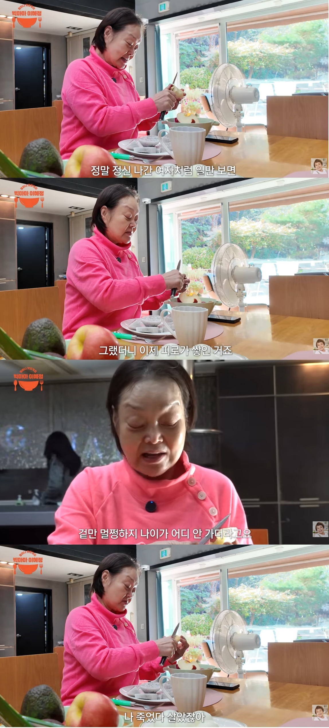 요리연구가 이혜정(69)이 최근 과로로 쓰러진 이야기를 전했다. /사진=유튜브 영상 갈무리