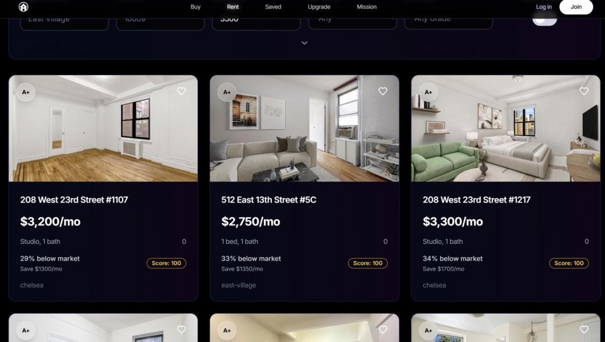 베케트 자헤디와 데릭 웹스터 주니어가 개발한 부동산 탐색 플랫폼 '리얼러 에스테이트' 화면/사진제공=리얼러 에스테이트