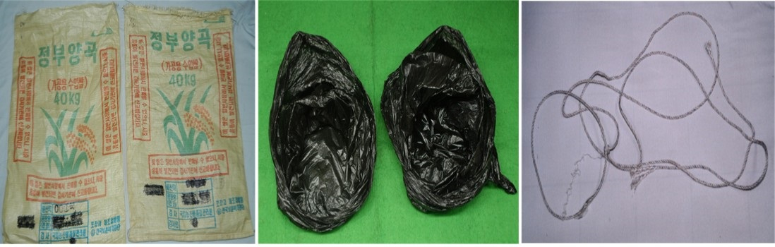 경찰이 범행 현장에서 확보한 노끈 등 범행 도구./사진제공=서울경찰청.