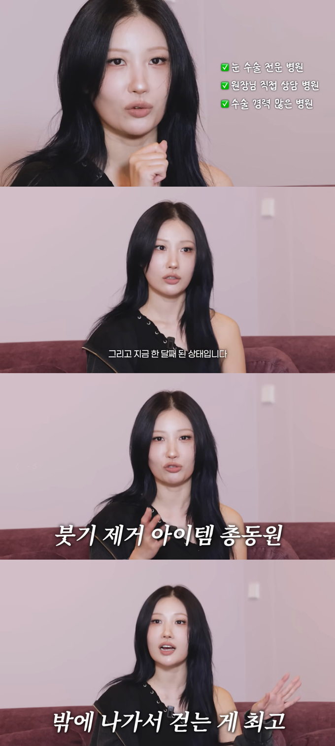 뷰티 유튜버 이사배가 한 달 전 쌍꺼풀 재수술을 받았다고 고백했다. /사진=유튜브 채널 'RISABAE' 영상