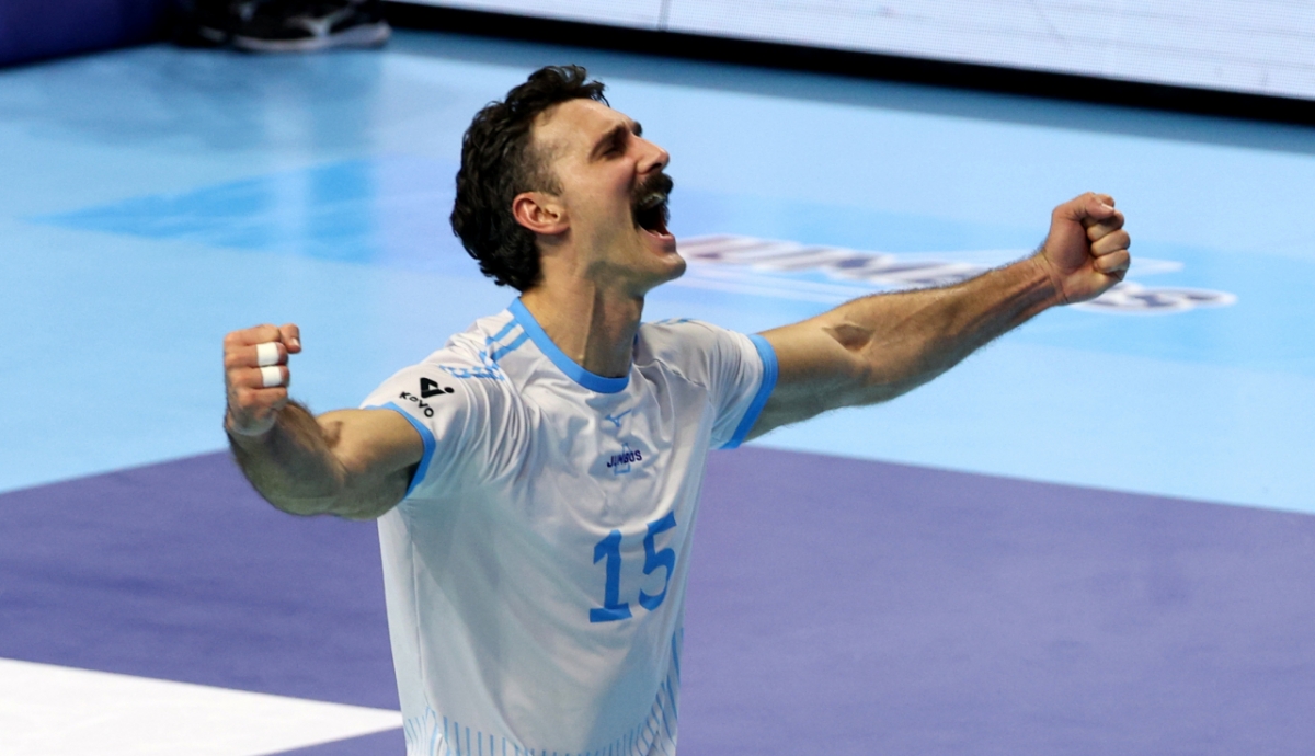 [포토]'3-0셧아웃 마지막 득점으로 트리플크라운' 러셀