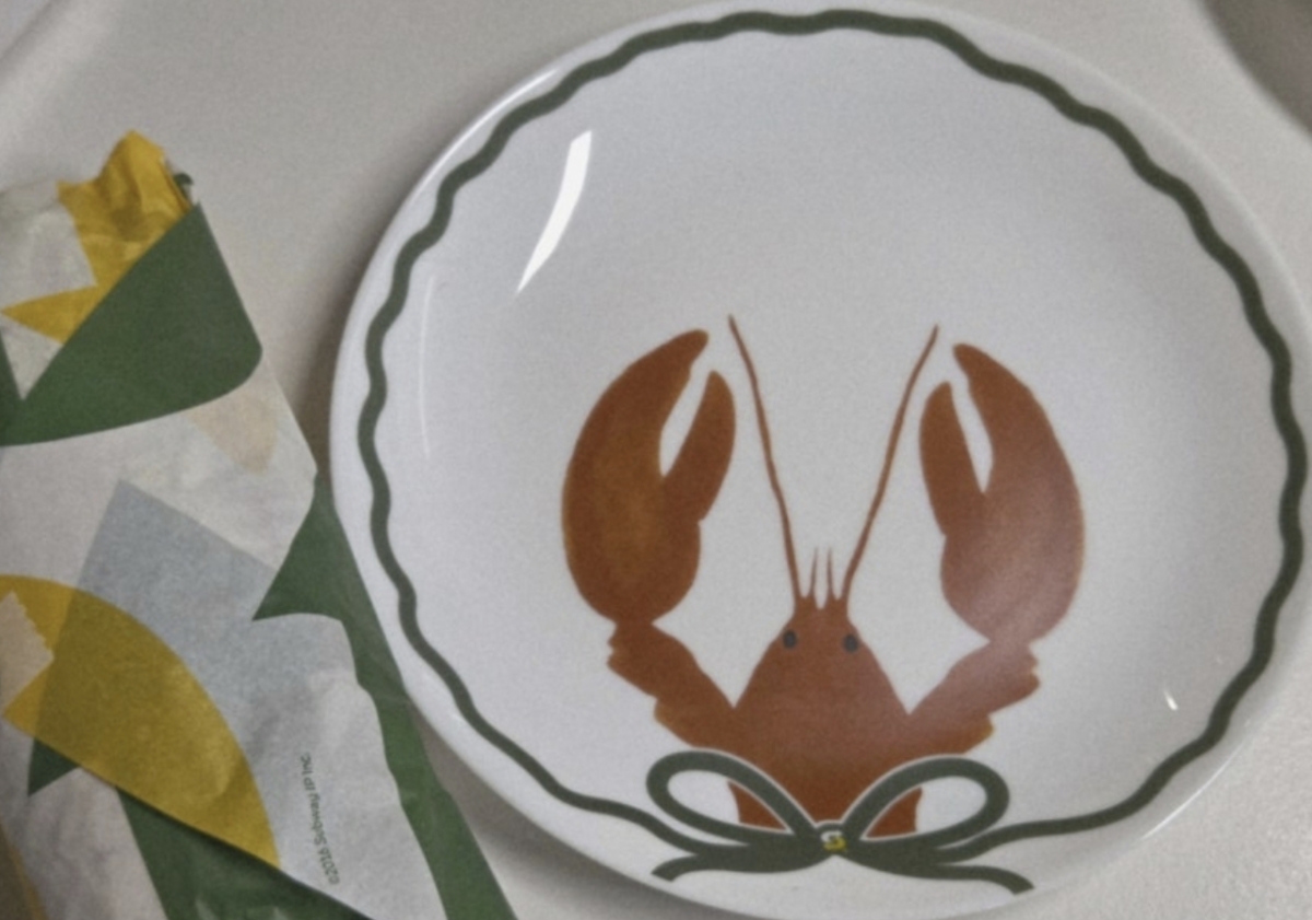 샌드위치 전문점 써브웨이가 '랍스터 샌드위치' 구매 시 선착순으로 증정하는 접시에서 프린팅이 녹아내리는 문제가 잇따라 공유된 가운데 써브웨이는 식품의약품안전처(식약처) 인증을 받은 제품이라는 입장을 밝혔다./사진=SNS