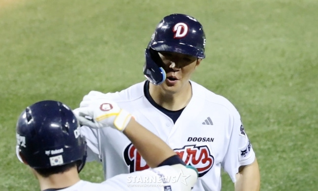 두산 시절의 김재환. /사진=김진경 대기자