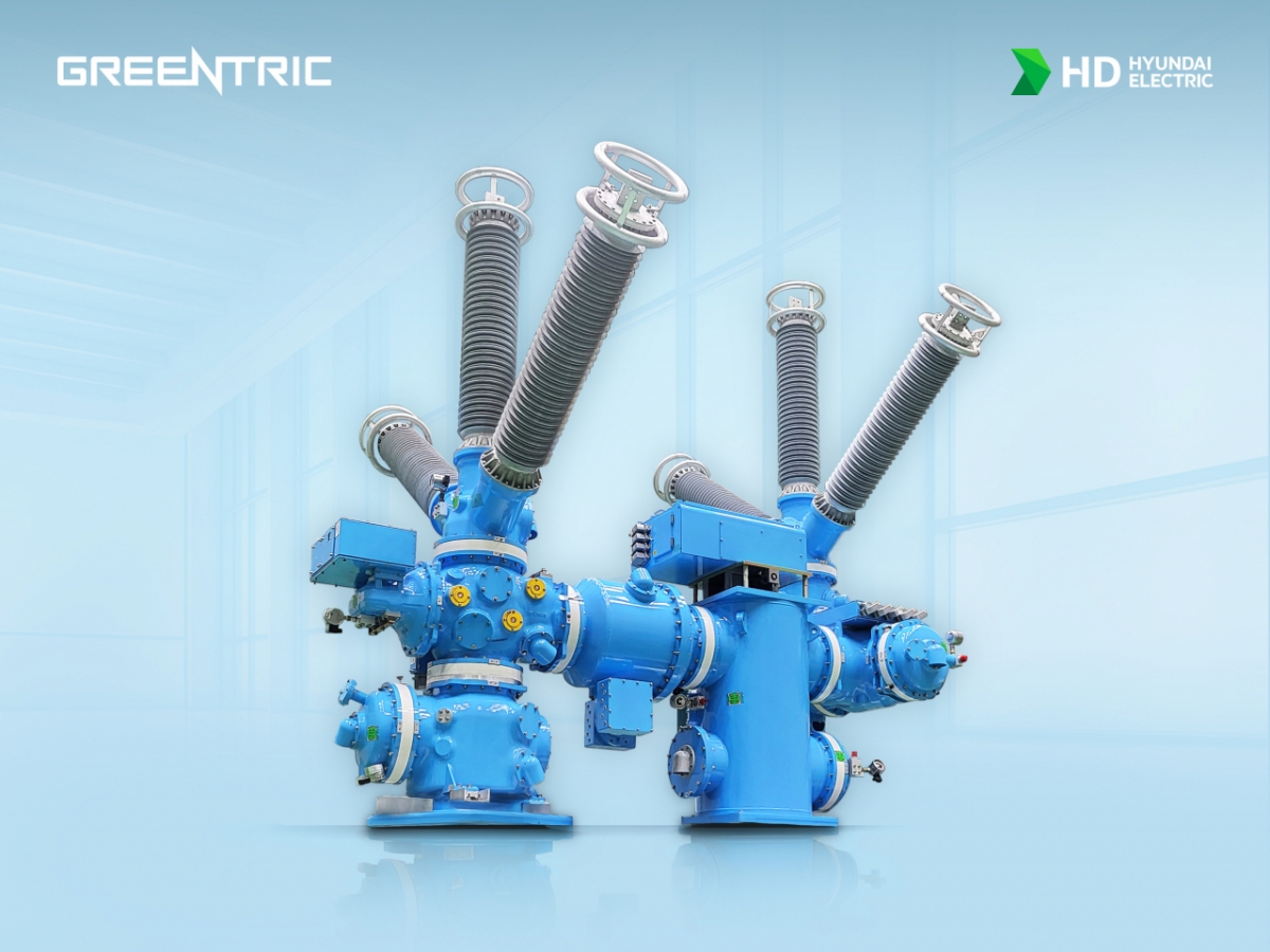 HD현대일렉트릭 최근 덴마크에서 수주한 72.5kV SF6-Free 고압차단기 렌더링 이미지./사진제공=HD현대일렉트릭