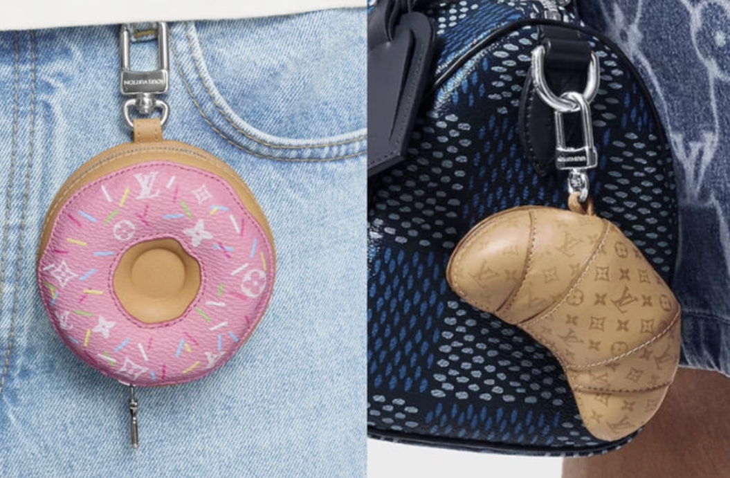루이비통의 141만원 상당의 'LV 도넛 백 참'과 136만원 상당의 'LV 크루아상 백 참' 제품/사진=루이비통 홈페이지