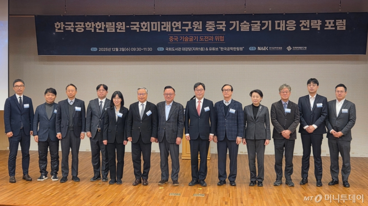  한국공학한림원과 국회미래기술연구원이 3일 오전 서울 영등포구 국회도서관 대강당에서 개최한 '중국 기술굴기 대응 전략 포럼'을 개최했다./사진=최지은 기자