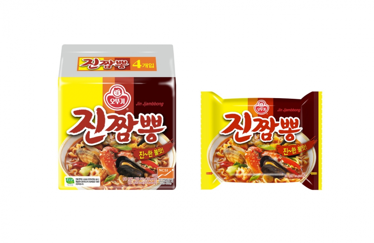 오뚜기가 '진짬뽕' 출시 10주년을 맞아 재단장한 제품 모습./사진제공=오뚜기