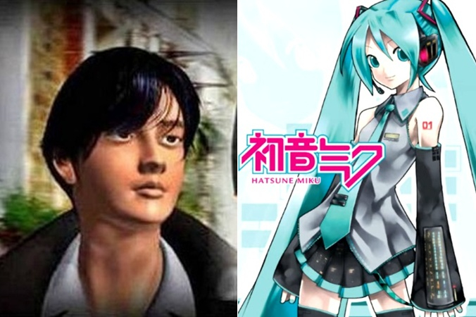 한국 버추얼 아이돌의 시초인 '아담'(왼쪽)과 일본의 대표적인 버추얼 아이돌 '하츠네 미쿠'. /사진=유튜브
