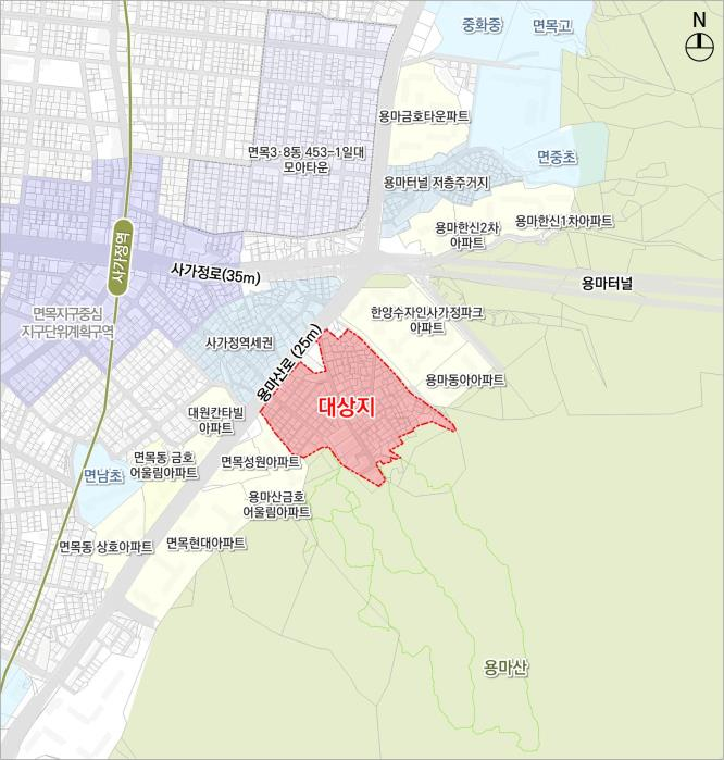 면목9구역 주택정비형 공공재개발사업 위치도/자료제공=서울시