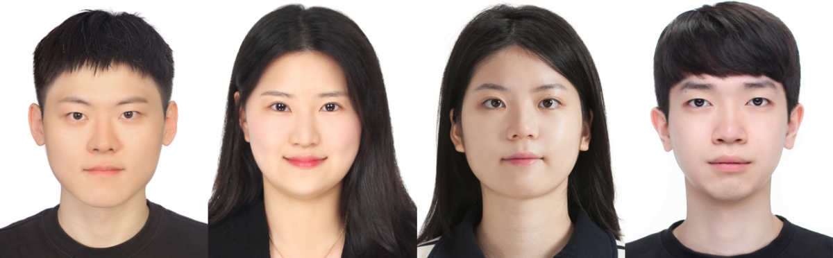 네 번째 레슨(4thLesson) 팀에 소속된 김경보·권은주·김유진·박상연 GIST AI융합학과 석사과정생 (왼쪽부터) /사진=GIST