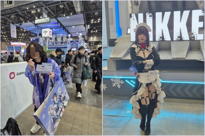 왼쪽부터 인터뷰에 응해준 20대 A씨와 태국인 코스프레 모델 '타코'씨./사진=김소연 기자