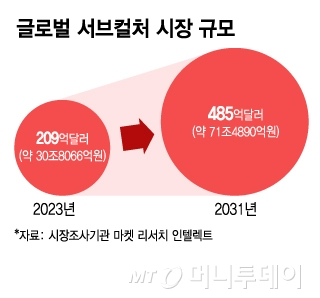 글로벌 서브컬처 시장 규모/그래픽=김지영