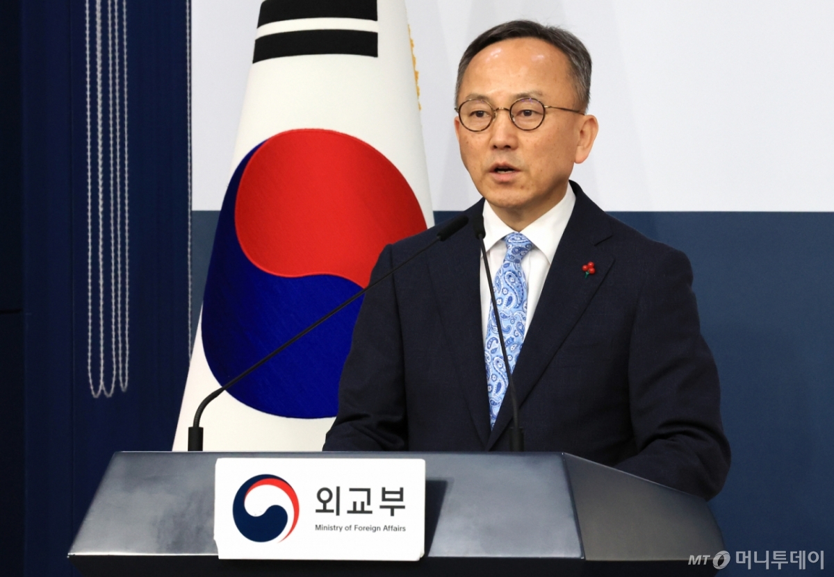 박일 외교부 대변인이 9일 서울 종로구 외교부 청사에서 정례브리핑을 하고 있다. / 사진=뉴스1