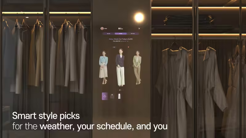 AI 기반 스마트 드레싱 미러 '헤이미러' /사진=이원오엠에스 제공